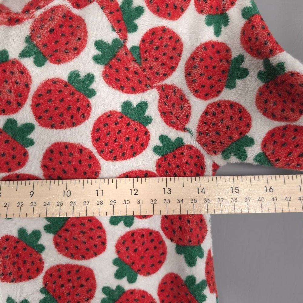 HANNA ANDERSSON Graphic Strawberry Hoodie 8 Terry Zip Full Kids‎ Girls - Picture 5 of 9